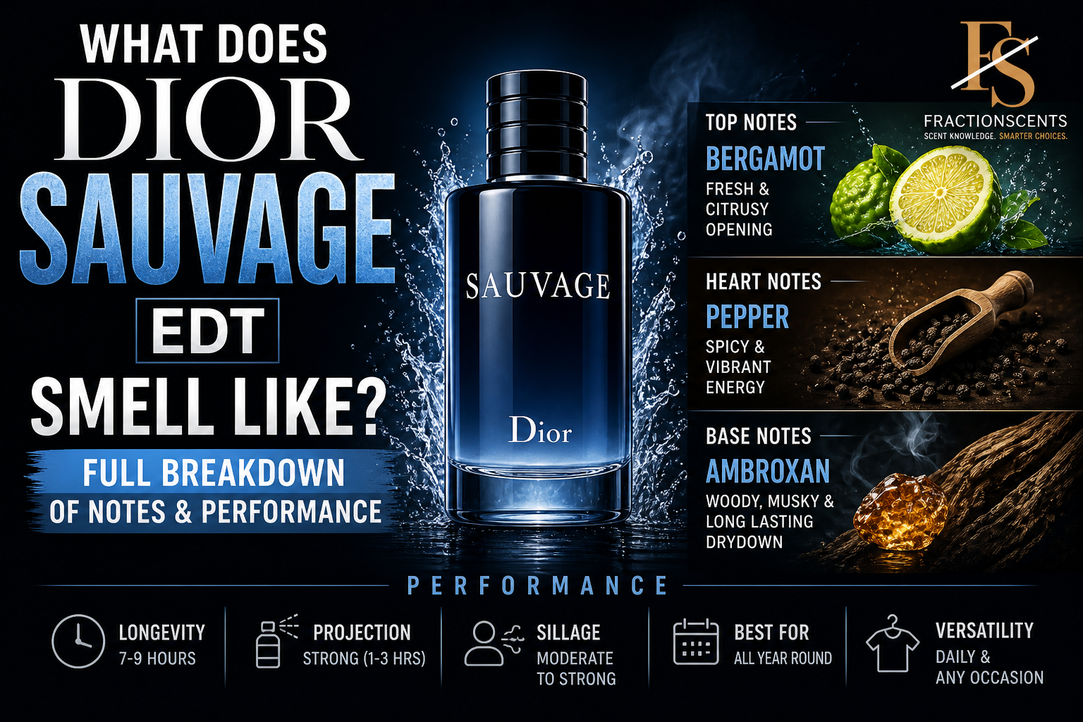What Does Dior Sauvage EDT Smell Like? Full Breakdown of Notes and Performance