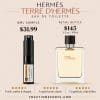 Hermès Terre d’Hermès perfume and sample spray for men.