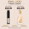 Jimmy Choo I Want Choo perfume sample and bottle for fragrance lovers.
