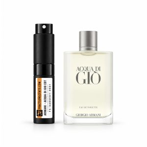 Stylish Acqua Di Gio perfume bottle with spray and label.