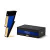 Stylish blue and gold Bad Boy Cobalt perfume bottle with box by Carolina Herrera.